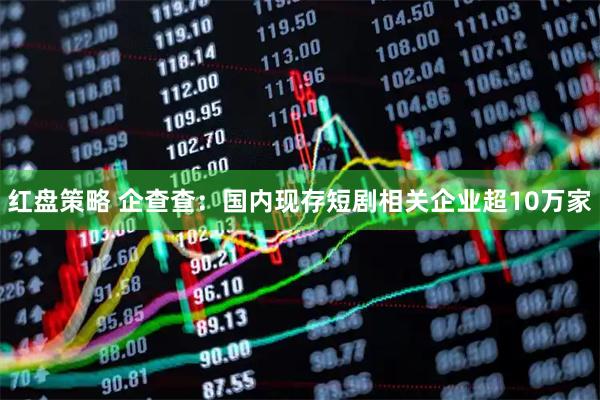 红盘策略 企查查：国内现存短剧相关企业超10万家