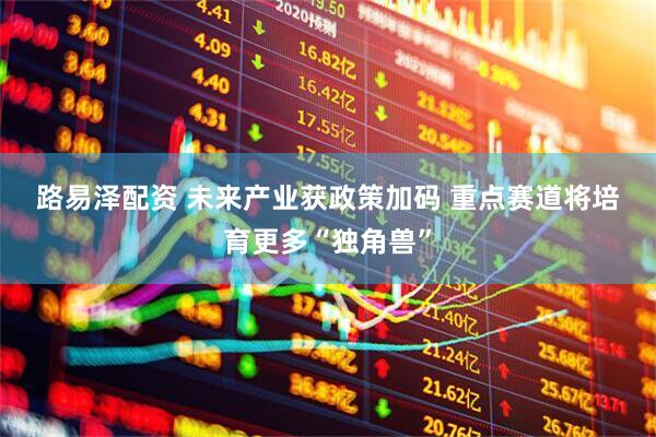 路易泽配资 未来产业获政策加码 重点赛道将培育更多“独角兽”